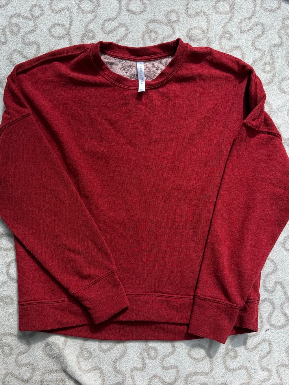 Fabletics Women's Crewneck Sweater in Deep Red